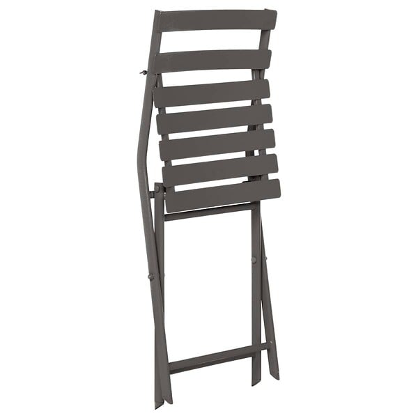 HESPERIDE - Chaise de jardin pliante "Greensboro" tonka en acier traité époxy - large