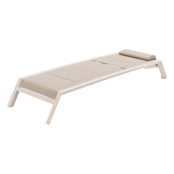 HESPERIDE - Transat "Allure" lin & argile 2 roues en aluminium et texaline - large