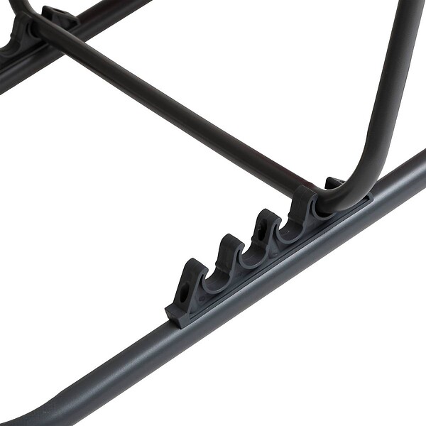 HESPERIDE - Chilienne de jardin pliante "Jubba" grenade & graphite en zinc et polyester - large