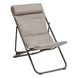HESPERIDE - Chilienne de jardin pliante "Jubba" noisette & praline en zinc et polyester - vignette