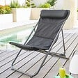 HESPERIDE - Chilienne de jardin pliante "Jubba" anthracite & graphite en zinc et polyester - vignette