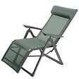 HESPERIDE - Fauteuil de jardin inclinable "Decima" vert olive & graphite 8 positions en aluminium traité époxy - vignette