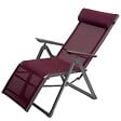 HESPERIDE - Fauteuil de jardin inclinable "Decima" bordeaux & graphite 8 positions en aluminium traoté époxy - vignette