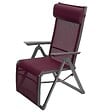 HESPERIDE - Fauteuil de jardin inclinable "Decima" bordeaux & graphite 8 positions en aluminium traoté époxy - vignette