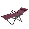 HESPERIDE - Fauteuil de jardin inclinable "Decima" bordeaux & graphite 8 positions en aluminium traoté époxy - vignette