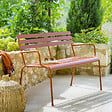 HESPERIDE - Banc de jardin "Greensboro" ambre en acier traité époxy - vignette