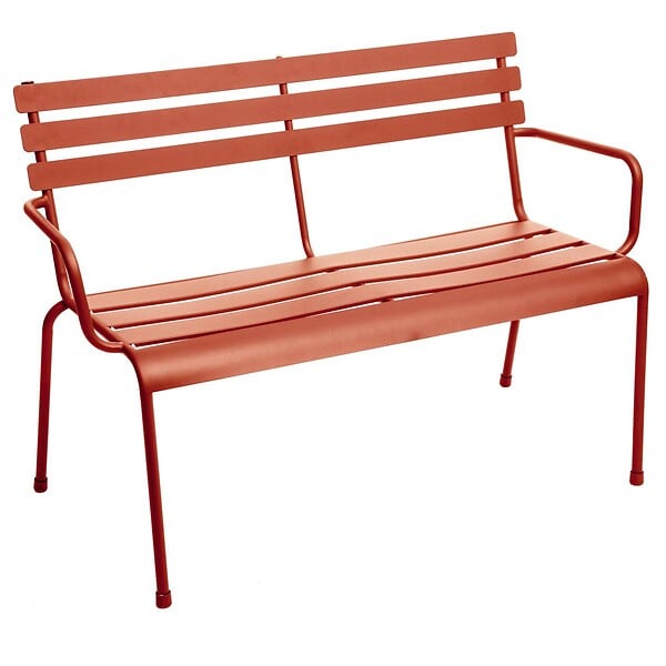HESPERIDE - Banc de jardin "Greensboro" ambre en acier traité époxy - large