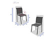 HESPERIDE - Chaise De Jardin En Aluminium Empilable Wengé/tonka Essentia - Hespéride - vignette