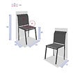 HESPERIDE - Chaise De Jardin En Aluminium Empilable Wengé/tonka Essentia - Hespéride - vignette