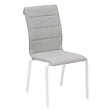 HESPERIDE - Chaise de jardin empilable "Diese" perle & blanc en aluminium traité époxy - vignette
