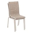 HESPERIDE - Chaise de jardin empilable "Axant" lin & argile en aluminium traité époxy - vignette
