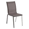 HESPERIDE - Chaise de jardin empilable "Axant" wengé & praline en aluminium traité époxy - vignette