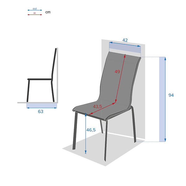HESPERIDE - Chaise de jardin empilable "Axant" wengé & praline en aluminium traité époxy - large