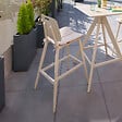 HESPERIDE - Lot de 2 chaises hautes de jardin "Terzano" argile & beige aluminium - vignette