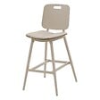 HESPERIDE - Lot de 2 chaises hautes de jardin "Terzano" argile & beige aluminium - vignette