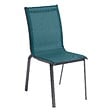 HESPERIDE - Chaise de jardin empilable "Axant" bleu canard & graphite en aluminium traité époxy - vignette