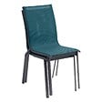 HESPERIDE - Chaise de jardin empilable "Axant" bleu canard & graphite en aluminium traité époxy - vignette