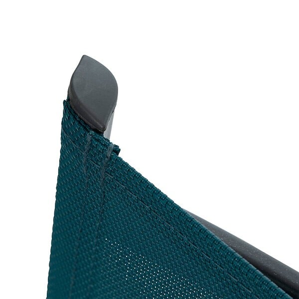 HESPERIDE - Chaise de jardin empilable "Axant" bleu canard & graphite en aluminium traité époxy - large