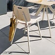 HESPERIDE - Lot de 2 chaises de jardin "Terzano" argile & beige aluminium - vignette