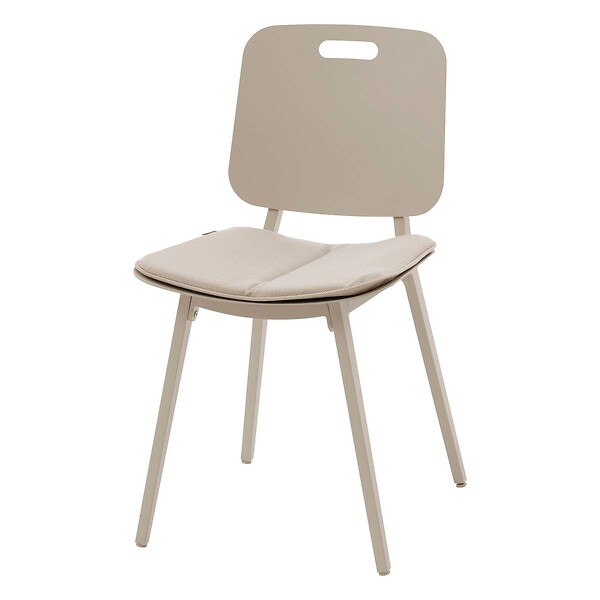 HESPERIDE - Lot de 2 chaises de jardin "Terzano" argile & beige aluminium - large