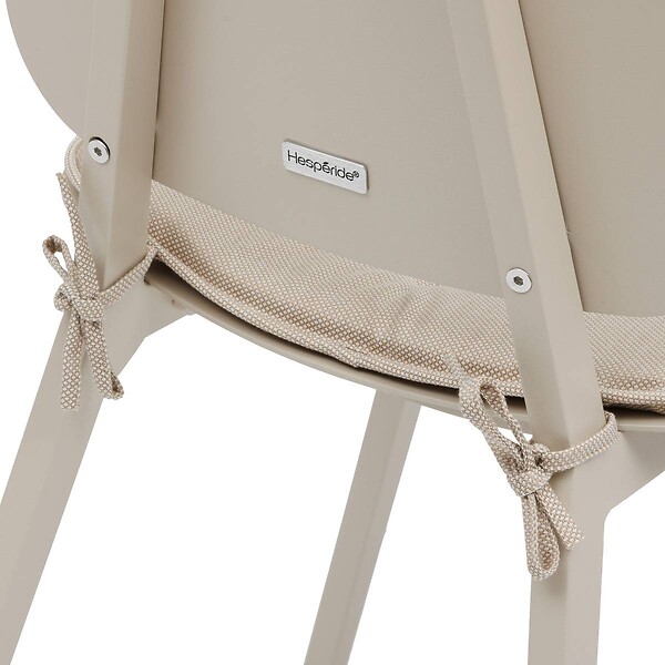 HESPERIDE - Lot de 2 chaises de jardin "Terzano" argile & beige aluminium - large