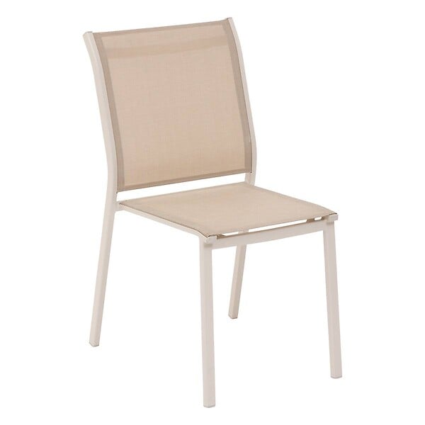 HESPERIDE - Chaise "Essentia" empilable lin & argile - large