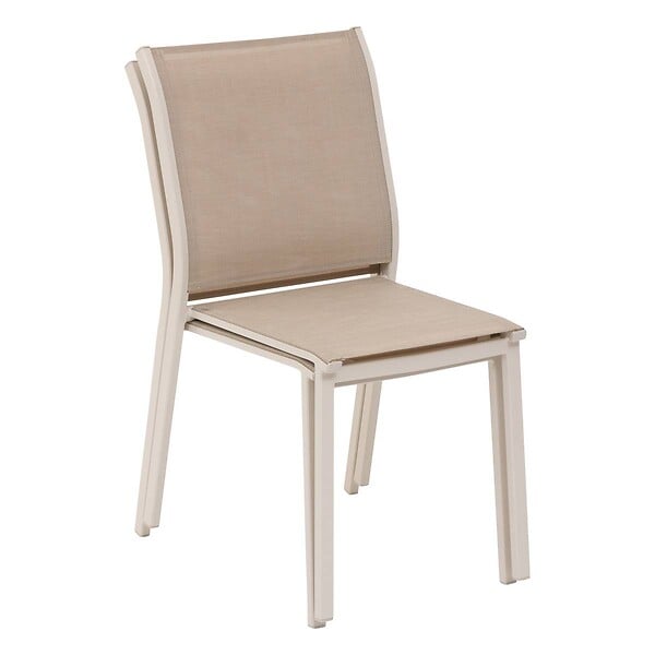 HESPERIDE - Chaise "Essentia" empilable lin & argile - large