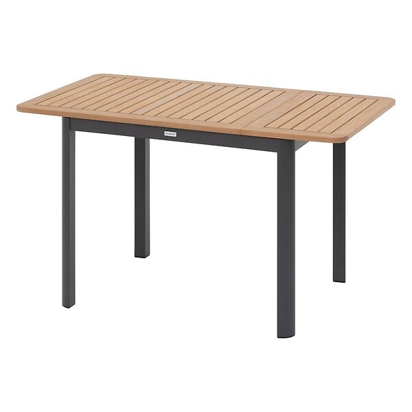 HESPERIDE - Table de jardin extensible "Folya" en aluminium lin et argile traité époxy 4 places - large