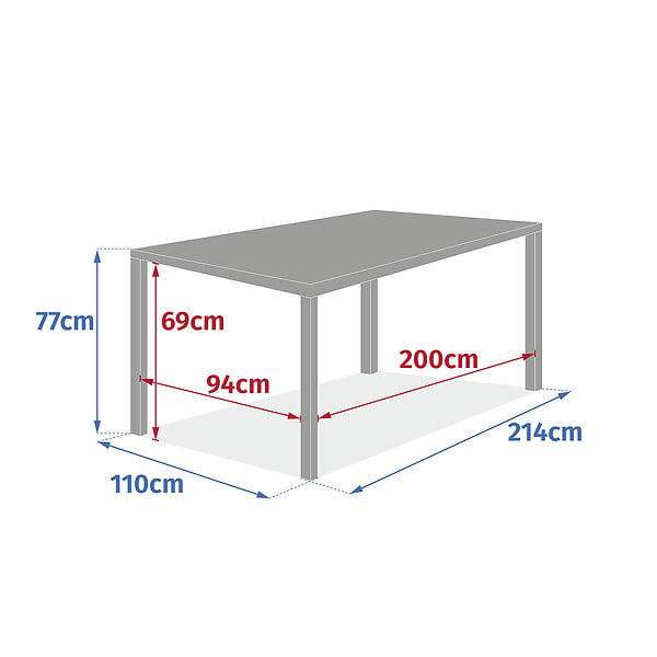 HESPERIDE - Table de jardin rectangulaire extensible alu Evasion 8/10 places effet bois - Hespéride - large