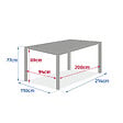 HESPERIDE - Table de jardin rectangulaire extensible alu Evasion 8/10 places effet bois - Hespéride - vignette