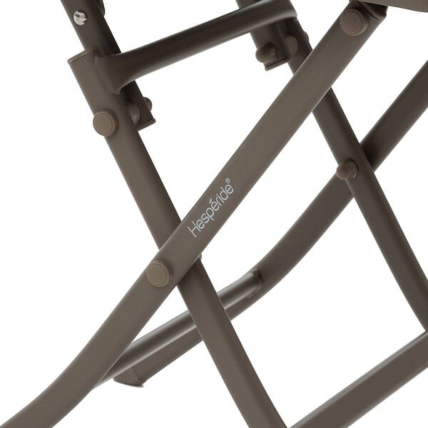 HESPERIDE - Table d'appoint de jardin carrée "Greensboro" café 40 x 40cm en acier - large