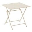 HESPERIDE - Table de jardin pliante carrée "Azua" argile 2 places en aluminium traité en epoxy - vignette