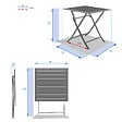 HESPERIDE - Table de jardin pliante carrée "Azua" argile 2 places en aluminium traité en epoxy - vignette