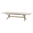 HESPERIDE - Table de jardin extensible "Axiome" effet bois lin & argile 12 places en aluminium - vignette