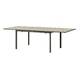 HESPERIDE - Table de jardin "Dilors" effet bois lin & vert laurier 10 places en aluminium - vignette