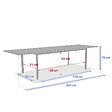 HESPERIDE - Table de jardin "Dilors" effet bois lin & vert laurier 10 places en aluminium - vignette