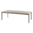 HESPERIDE - Table de jardin extensible "Évasion" effet bois lin & argile 14 places lates en aluminium - vignette