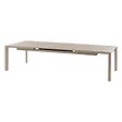 HESPERIDE - Table de jardin extensible "Évasion" effet bois lin & argile 14 places lates en aluminium - vignette