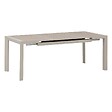 HESPERIDE - Table de jardin extensible "Évasion" effet bois lin & argile 8 places lates en aluminium - vignette