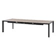 HESPERIDE - Table de jardin extensible "Évasion" effet bois honey & graphite 14 places lates en aluminium - vignette