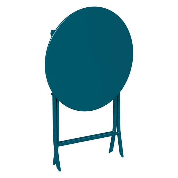 HESPERIDE - Table de jardin ronde Greensboro Ø 60 cm Bleu Canard - Hespéride - large