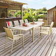 HESPERIDE - Table de jardin extensible "Piazza" argile 10 places en aluminium traité en epoxy - vignette