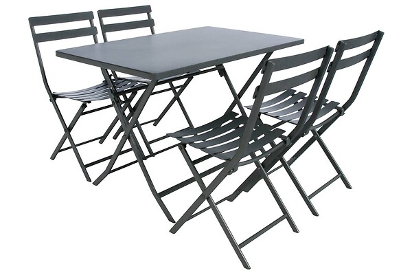 HESPERIDE - Table de jardin rectangle Greensboro 110 x70 cm Graphite - Hespéride - large