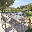 HESPERIDE - Table de jardin extensible "Axiome" graphite & honey 10 places en aluminium - vignette
