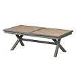 HESPERIDE - Table de jardin extensible "Axiome" effet bois honey & praline 12 places en aluminium traité époxy - vignette