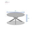 HESPERIDE - Table de jardin ronde alu/acacia Oriengo Blanc - 8 places - Hespéride - vignette