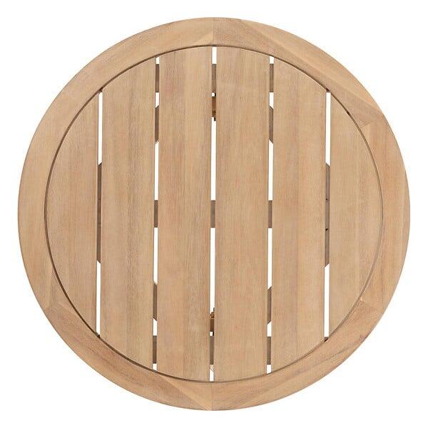 HESPERIDE - Table d appoint de jardin ronde "Papouasie" 55 x 50,8cm en acacia - large