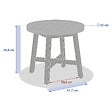HESPERIDE - Table d appoint de jardin ronde "Papouasie" 55 x 50,8cm en acacia - vignette