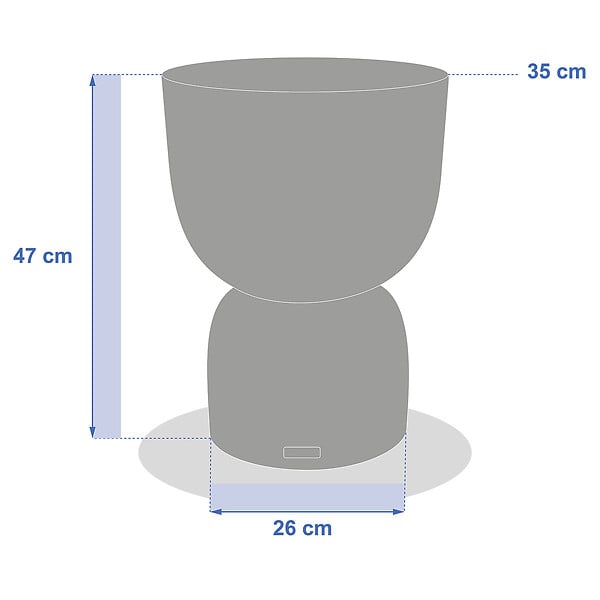 HESPERIDE - Table d'appoint de jardin "Timandra" D. 35 x H47cm en terrazzo - large