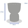 HESPERIDE - Table d'appoint de jardin "Timandra" D. 35 x H47cm en terrazzo - vignette